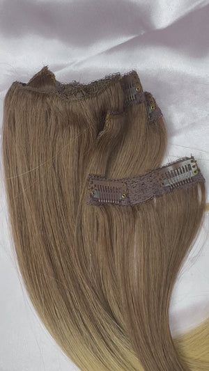 14” Clip-on 100% Human Hair #7/14